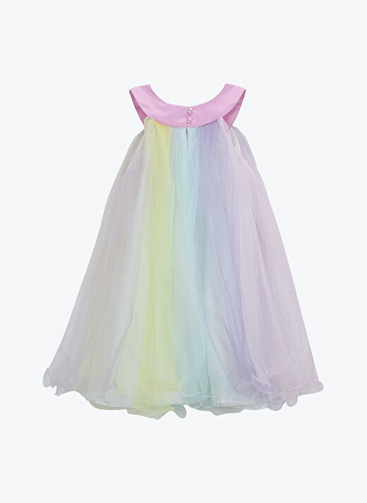 Barbie Çok Renkli Kız Çocuk Abiye Elbise BRB5SG-ELB6012 2