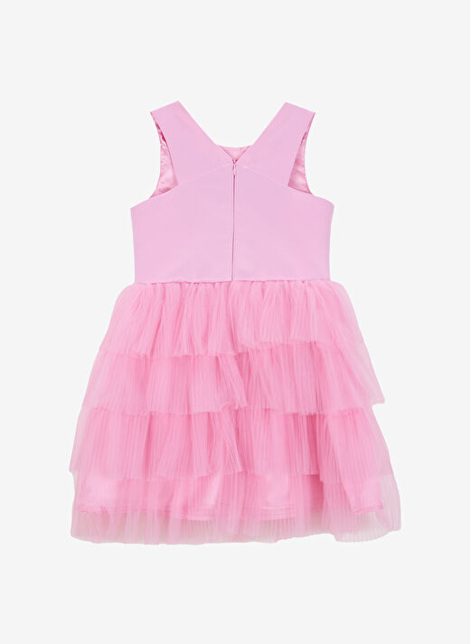 Barbie Pembe Kız Çocuk Abiye Elbise BRB5SG-ELB6509 2