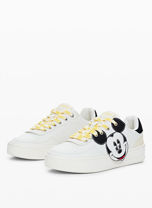 Desigual Beyaz-Siyah Kadın Sneaker 24WSKP10 2