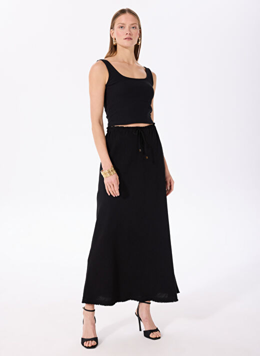 Fabrika Siyah Kadın Relaxed Etek F5SL-ETK0049 1
