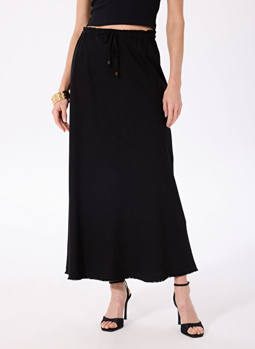 Fabrika Siyah Kadın Relaxed Etek F5SL-ETK0049 3