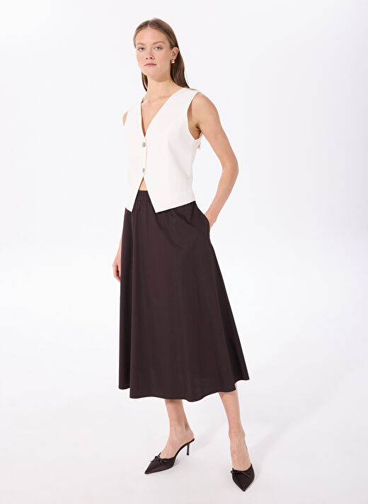 Fabrika Kahve Kadın Relaxed Etek F5SL-ETK0041 2