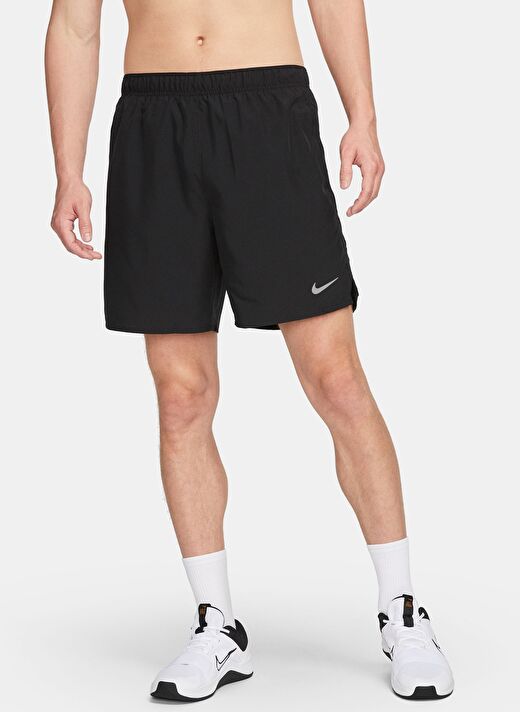 Nike Siyah Erkek Normal Düz Şort DV9359-010 M NK DF CHALLENGER 7BF S  4