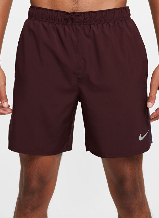 Nike Bordo Erkek Normal Düz Şort DV9359-652 M NK DF CHALLENGER 7BF S  1