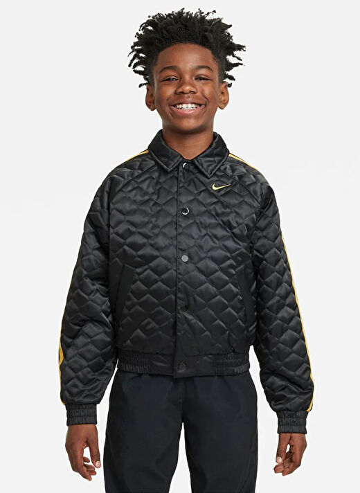 Nike Siyah Erkek Çocuk Düz Ceket FV0319-010-K NK COB BOMBER JKT  1