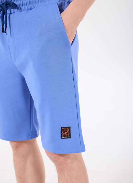 Discovery Expedition D4SM-SHT3221 Mavi Standart Düz Erkek Sweat Şort 4