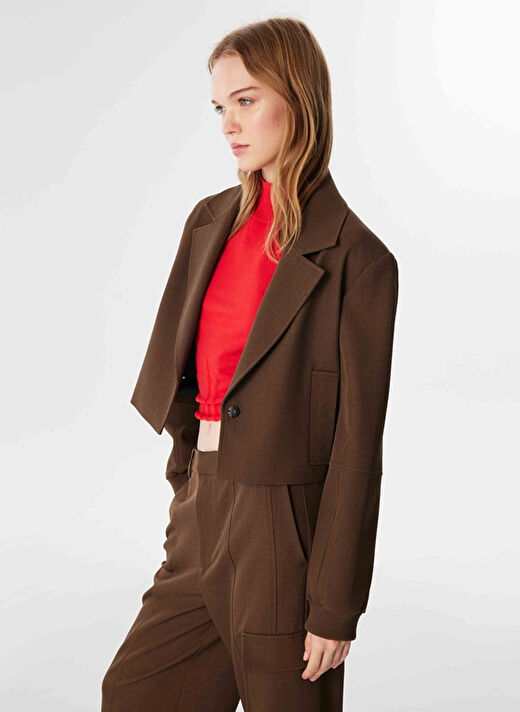 Twist Taba Kadın Regular Fit Düz Blazer TW6240106043021 2