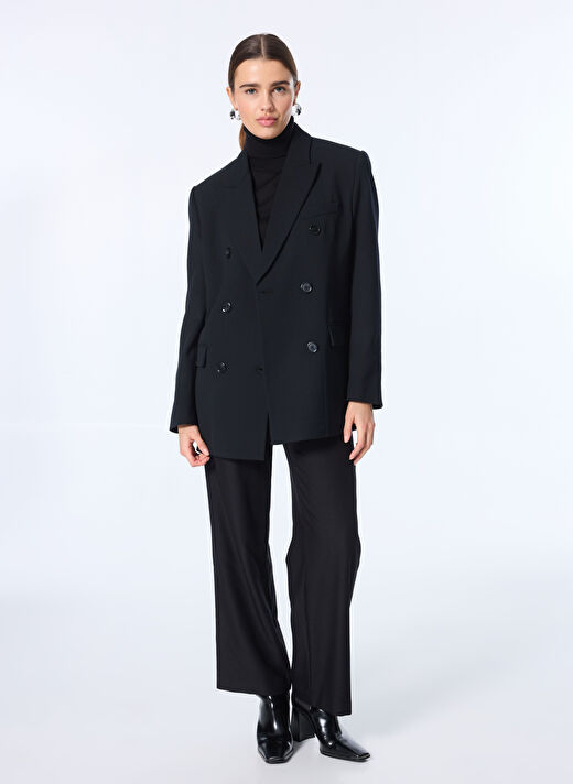 Pinko Siyah Kadın Standart Düz Blazer 103695-A1XX/Z99  3