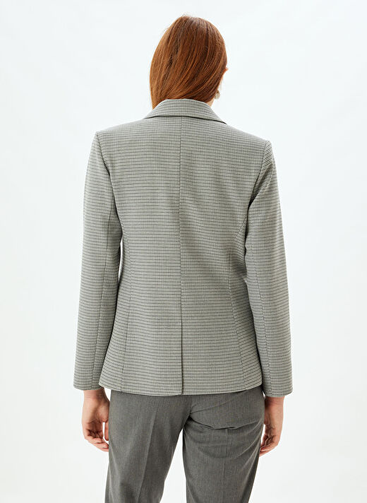 Koton Gri Kadın Regular Fit Blazer 5WAK50154UW  4