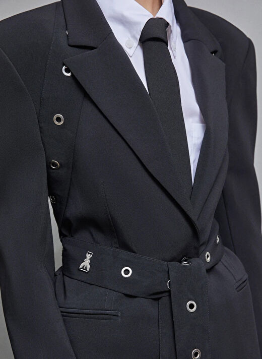 Patrizia Pepe Siyah Kadın Standart Blazer 8S0503  2
