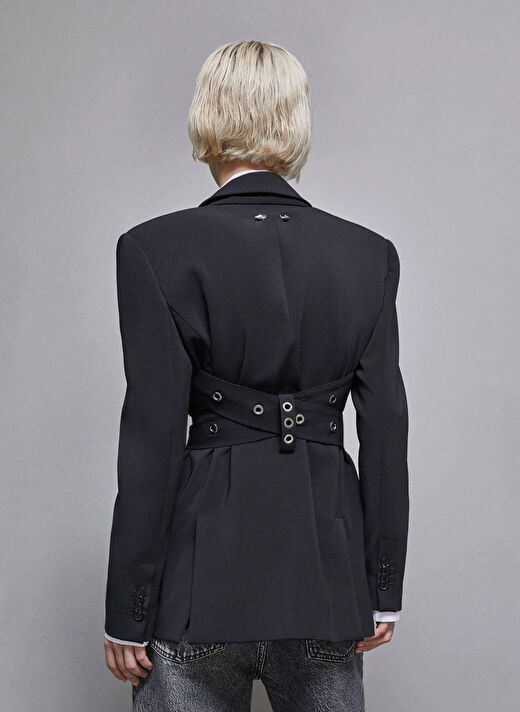 Patrizia Pepe Siyah Kadın Standart Blazer 8S0503  3
