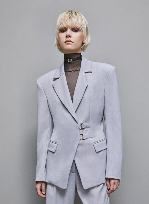 Patrizia Pepe Bej Kadın Standart Blazer 8S0495  2
