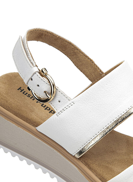Hush Puppies Beyaz Kadın Deri Sandalet Feliz 4