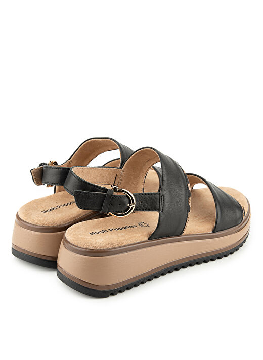 Hush Puppies Siyah Kadın Deri Sandalet Feliz 3