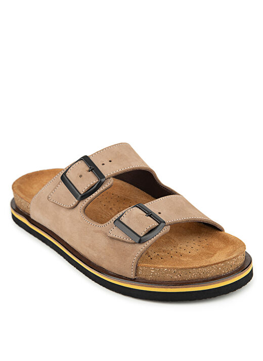 Hush Puppies Bej Erkek Deri Terlik Brasa 2