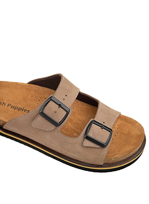Hush Puppies Bej Erkek Deri Terlik Brasa 4