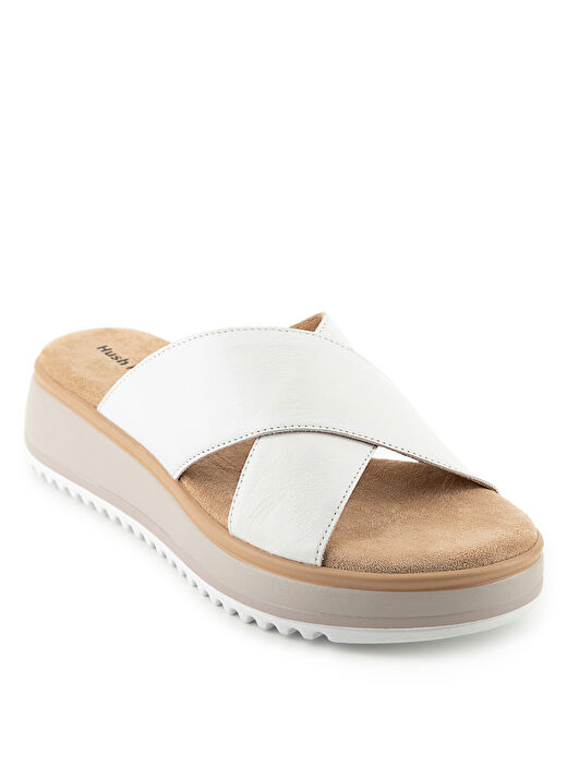 Hush Puppies Beyaz Kadın Deri Terlik Hou 2