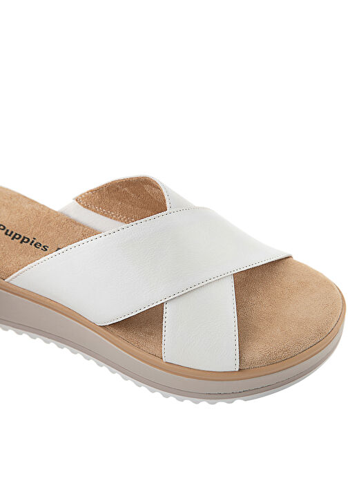 Hush Puppies Beyaz Kadın Deri Terlik Hou 4