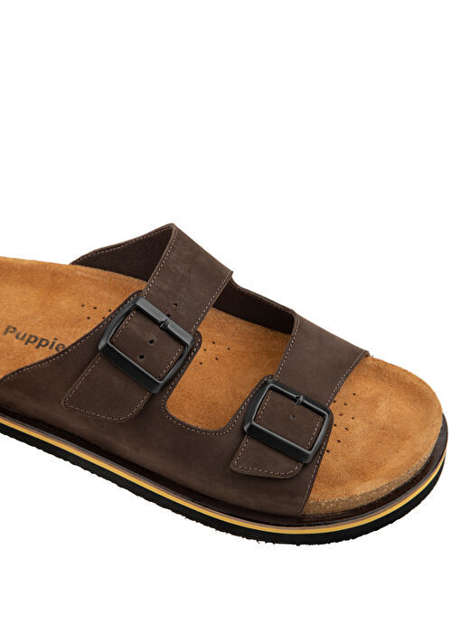 Hush Puppies Kahverengi Erkek Deri Terlik Brasa 4