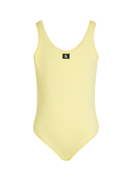 Calvin Klein Sarı Kız Çocuk Baskılı Mayo KY0KY00099ZA6 1