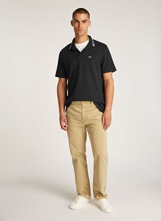 Tommy Hilfiger Siyah Erkek Regular Fit Polo T-Shirt DM0DM20225BDS TJM TIPPED LOGO POLO 1