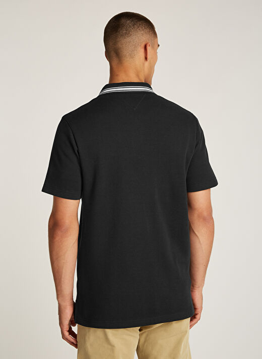 Tommy Hilfiger Siyah Erkek Regular Fit Polo T-Shirt DM0DM20225BDS TJM TIPPED LOGO POLO 4