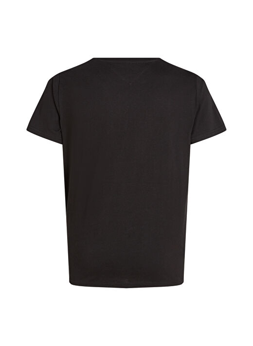 Tommy Hilfiger Siyah Erkek Slim Fit T-Shirt DM0DM20740BDS TJM SLIM ESSNT FLG 2
