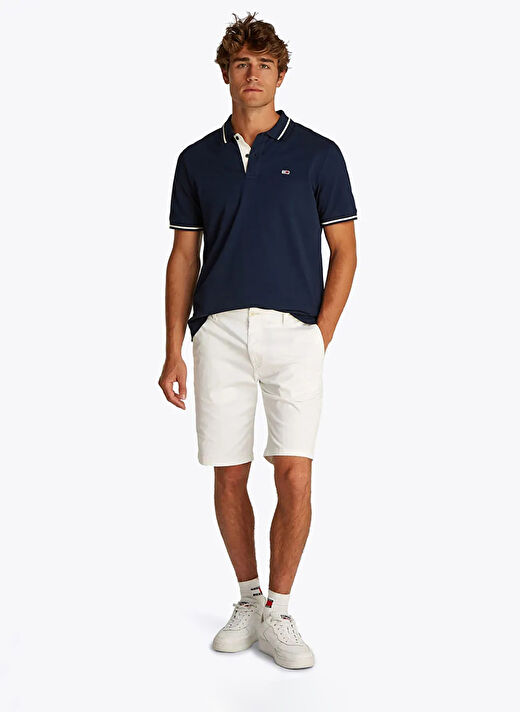 Tommy Hilfiger Lacivert Erkek Regular Fit Polo T-Shirt DM0DM20745C1G TJM REG TIPPED POLO 1