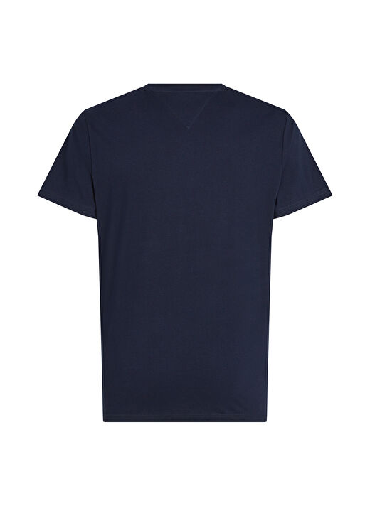 Tommy Jeans Koyu Lacivert Erkek Bisiklet Yaka Slim Fit T-Shirt DM0DM20740C1G TJM SLIM ESSNT FLG 2