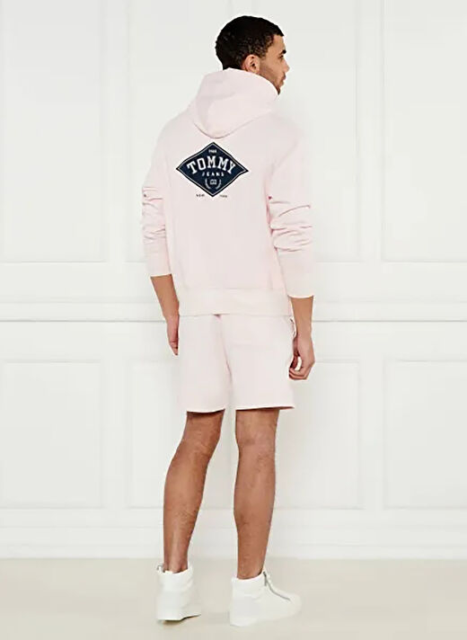 Tommy Hilfiger Pembe Erkek Kapüşon Relaxed Sweatshirt DM0DM20840TH3 TJM RLX VRSITY GRPH 4