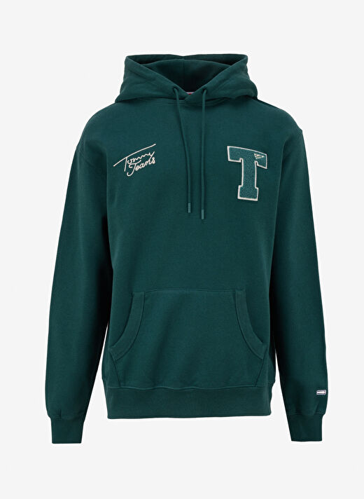Tommy Hilfiger Yeşil Erkek Kapüşon Regular Fit Sweatshirt DM0DM21262LED TJM T GRAPHIC HOODIE 3