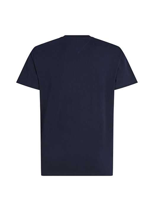 Tommy Jeans Koyu Lacivert Erkek Bisiklet Yaka Regular Fit T-Shirt DM0DM20744C1G TJM REG LINEAR LOGO 2