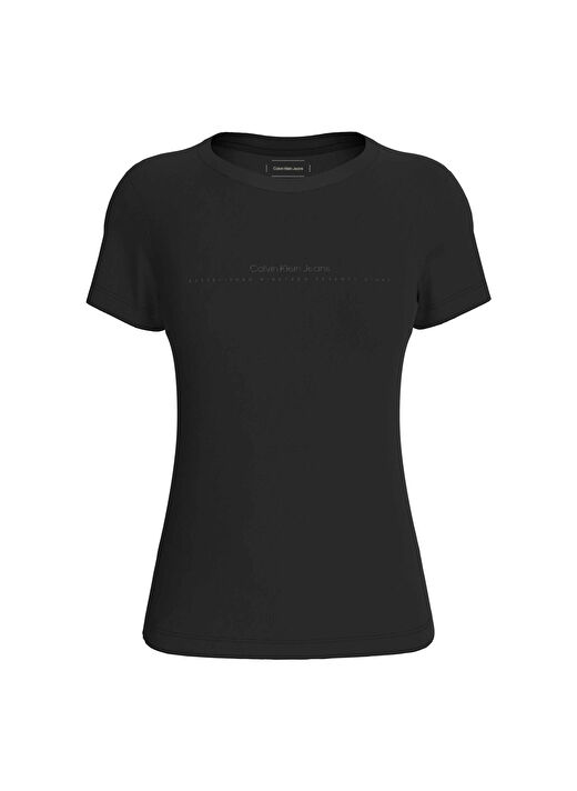 Calvin Klein Jeans Siyah Kadın Düz T-Shirt J20J224990BEH  1
