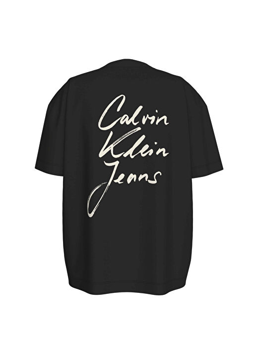 Calvin Klein Jeans Siyah Kadın Rahat Düz T-Shirt J20J225113BEH  4