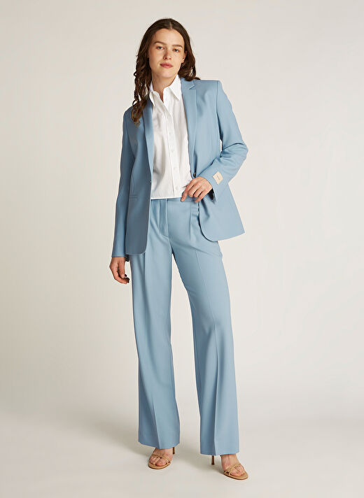 Calvin Klein Mavi Kadın Normal Düz Blazer K20K207632CAZ 1