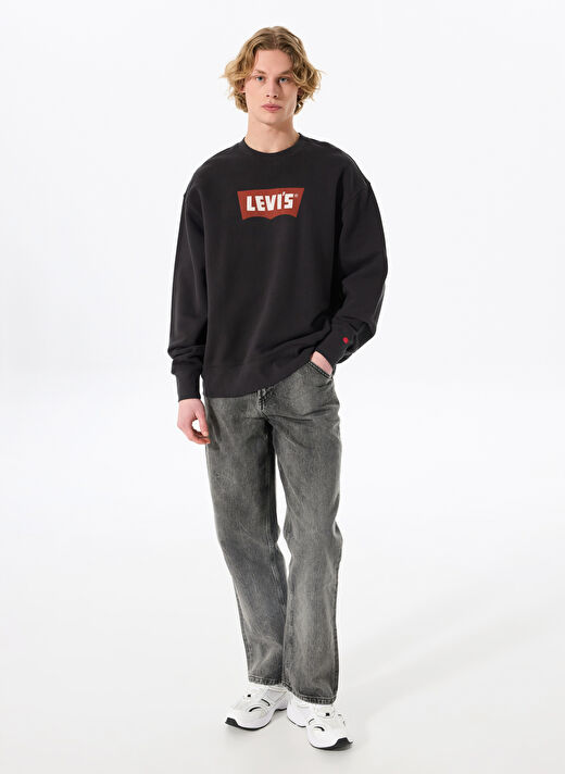 Levis Siyah Erkek Bisiklet Normal Baskılı Sweatshirt 003VK-0000_PREMIUM GRAPHIC CREW TR  3