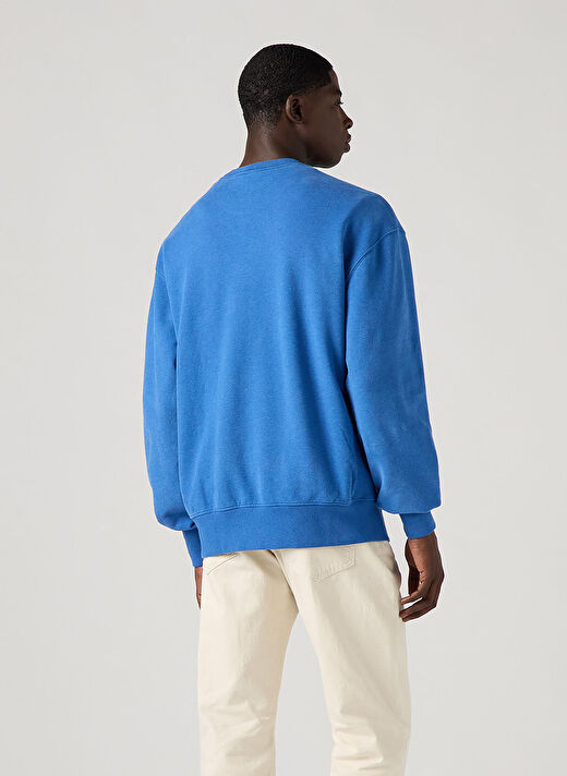 Levis Mavi Erkek Bisiklet Normal Baskılı Sweatshirt 000MS-0011_PREMIUM GRAPHIC CREW LEV  2