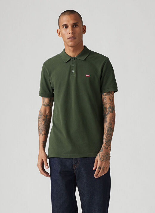 Levis Yeşil Erkek Normal Kalıp Polo T-Shirt 35883-0232_LEVIS HM POLO KOMBU GREE 1