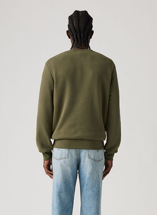 Levis Yeşil Erkek Bisiklet Normal Baskılı Sweatshirt 38423-0121_STANDARD GRAPHIC CREW BA  2