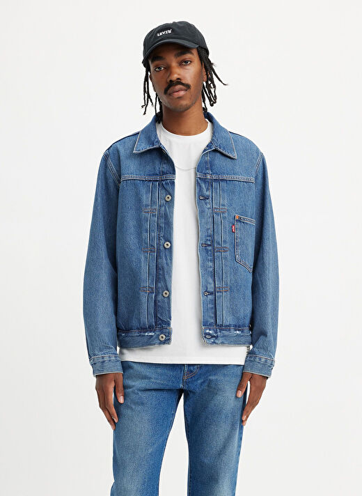 Levis Mavi Erkek Ceket Normal Düz Denim Ceket A3174-0004_TYPE I TRUCKER DANCING Q  1