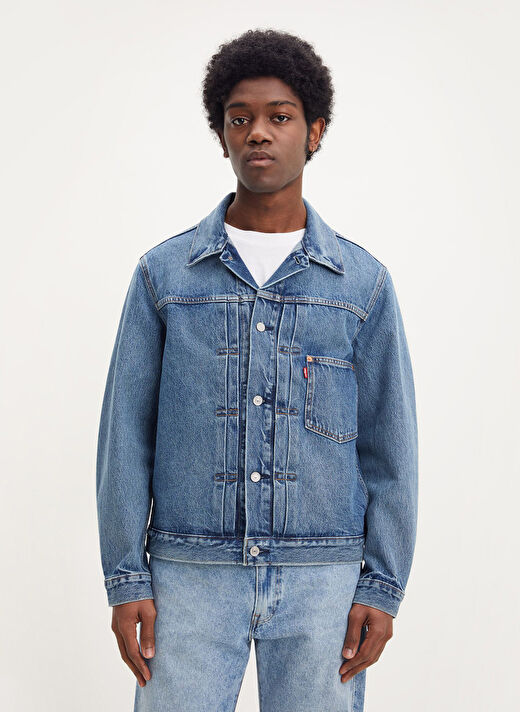 Levis Mavi Erkek Ceket Normal Düz Denim Ceket A3174-0004_TYPE I TRUCKER DANCING Q  2