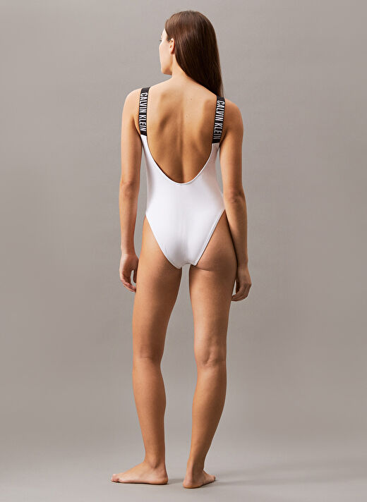 Calvin Klein Beyaz Kadın Standart Mayo KW0KW02754YAA 4
