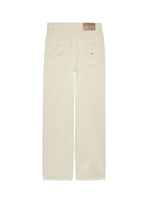 Tommy Jeans Beyaz Kadın Slim Fit Pantolon DW0DW19392YBH  3