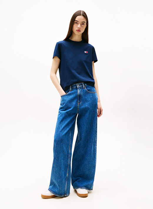 Tommy Jeans Mavi Kadın Normal T-Shirt DW0DW20153C1G  1