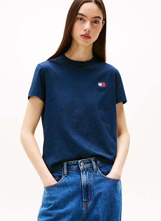 Tommy Jeans Mavi Kadın Normal T-Shirt DW0DW20153C1G  2