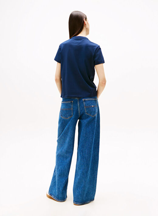 Tommy Jeans Mavi Kadın Normal T-Shirt DW0DW20153C1G  4
