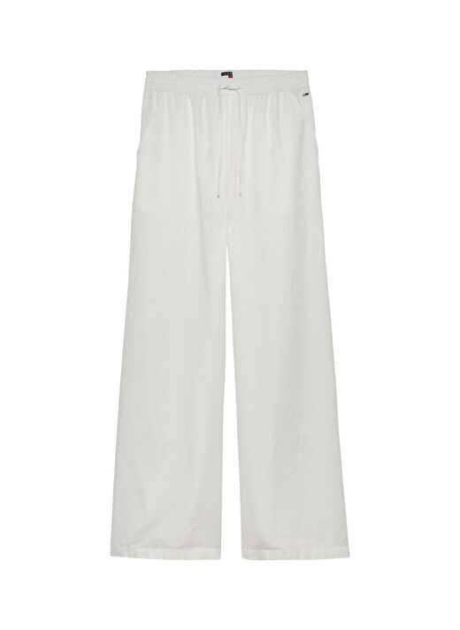 Tommy Jeans Beyaz Kadın Normal Pantolon DW0DW20352YBL 1