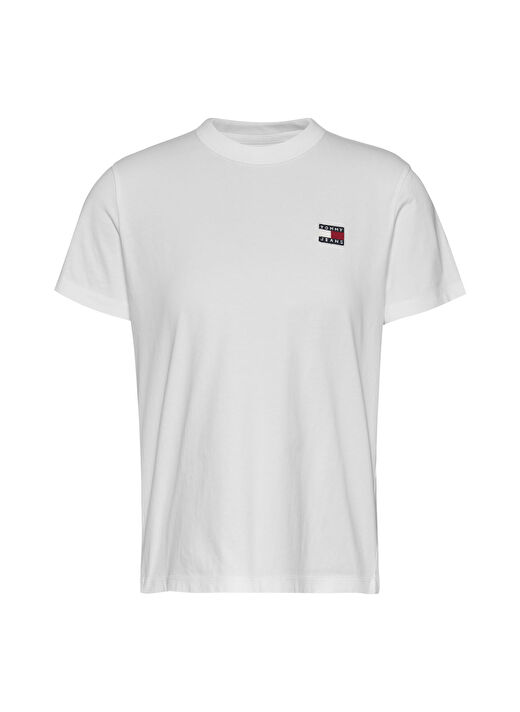 Tommy Jeans Beyaz Kadın Normal T-Shirt DW0DW20153YBL  1
