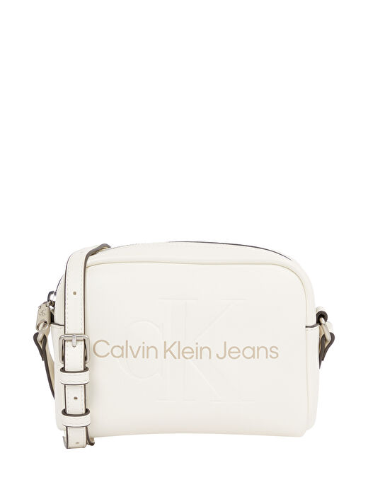 Calvin Klein Beyaz Kadın 18x13x7 cm Çapraz Çanta K60K612220 1