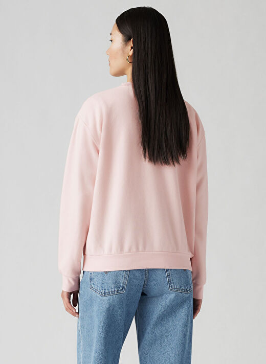 Levis Pembe Kadın Bisiklet Normal Düz Sweatshirt EVERYDAY SWEATSHIRT POTPOURRI FLEEC  2